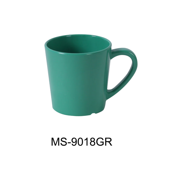 Yanco Milestone Melamine 3" X 3"H MUG/CUP - 7 OZ GREEN