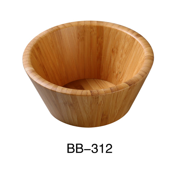 Yanco Bamboo & Wood Bamboo 12" X 4 1/4" SALAD BOWL 4.5 QT