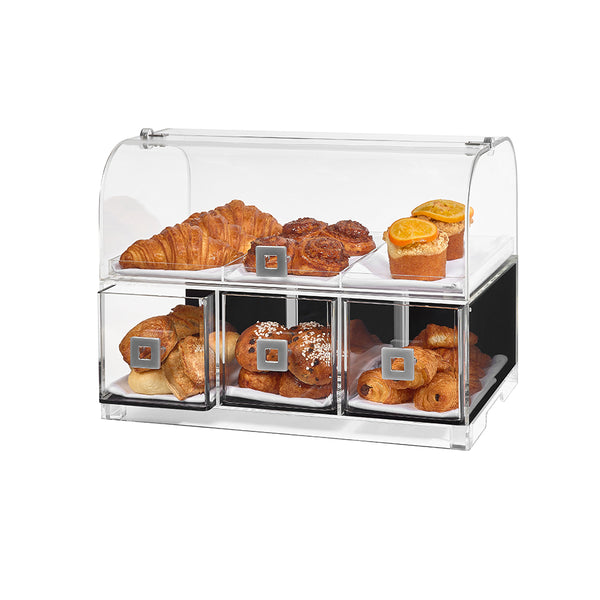 Dome Bakery Case with Three Drawers and Three Row Divider Tray, 1 EA