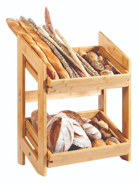 Natura™ Bamboo Bread Stand with 2 Bamboo Trays, 1 EA