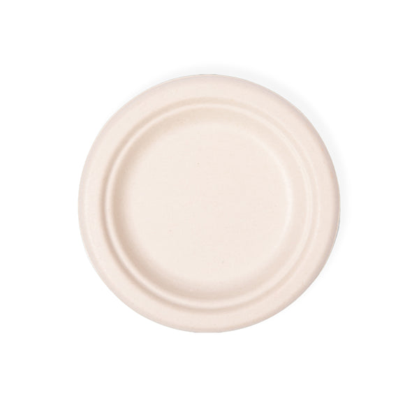 9" Round Bagasse Plate (Eco-Bamboo)