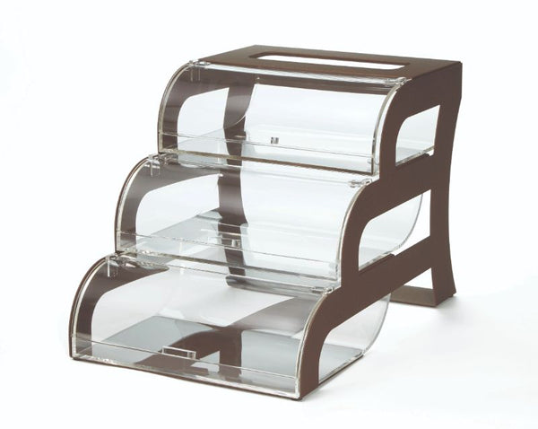 Three-Tier Bakery Case with Bronze Frame, 1 EA