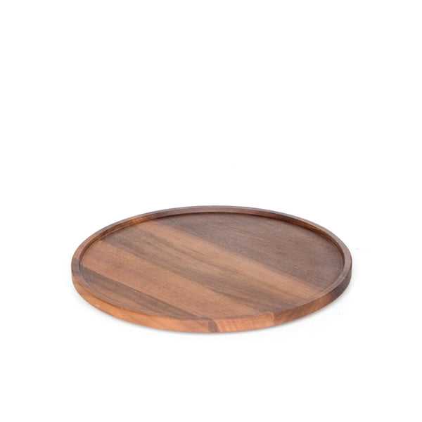 Tilt Large Round Walnut Plinth