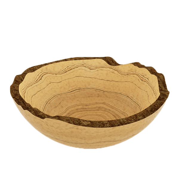 Tilt Large Rustic Olive Wood Bowl