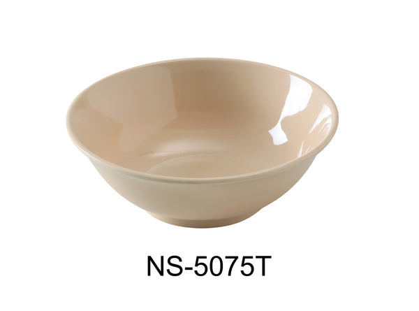 Yanco Nessico Melamine 8 1/2" X 2 3/4"H RIMLESS BOWL 45 OZ TAN