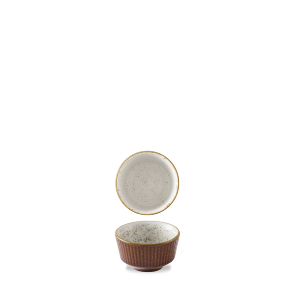 CINNAMON BROWN BARLEY WHITE  KOCHI DIP POT 2OZ BOX 12