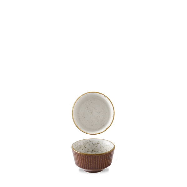 CINNAMON BROWN BARLEY WHITE  KOCHI DIP POT 4OZ BOX 12