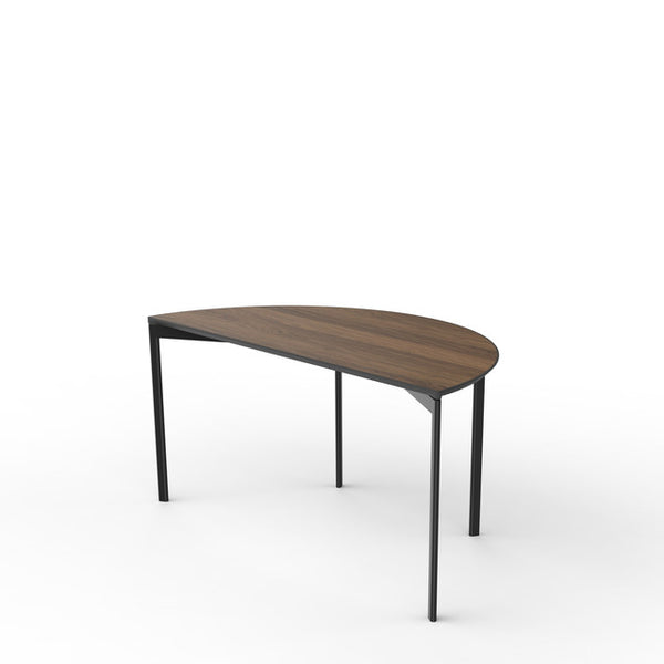 Walnut Half Round Table