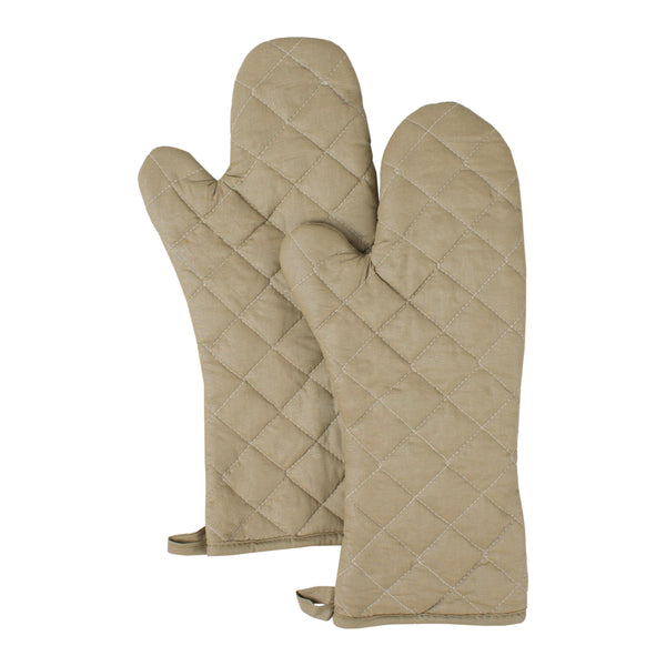 Chef Revival® Oven/Freezer Mitt, elbow length, 16", protects up to 350°F, non-stick silicone, pair, tan