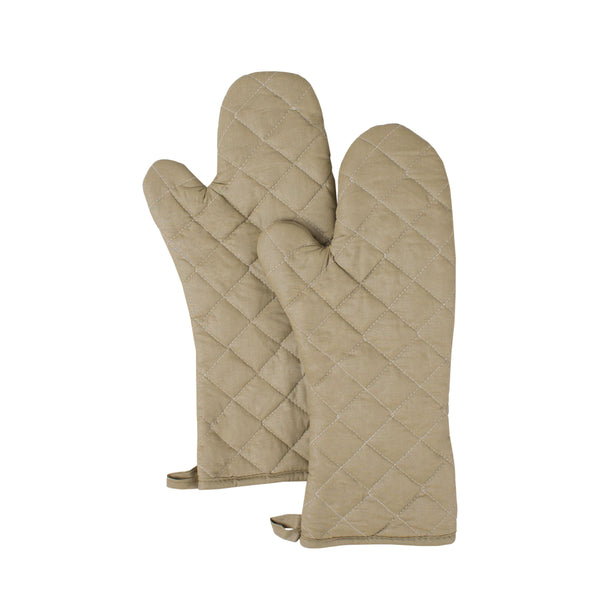 Chef Revival® Oven/Freezer Mitt, elbow length, 16", protects up to 350°F, non-stick silicone, pair, printed tan (retail packaging) (must be purchased in case quantities)