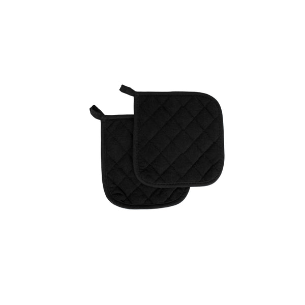 Chef Revival® Potholder, 8" square, protects up to 450°F, 100% terry, black