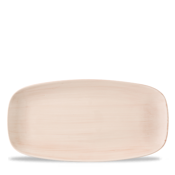 STONECAST CANVAS CORAL  CHEFS OBLONG PLATE 11 3/4X6" BOX 12
