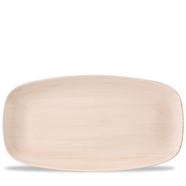 STONECAST CANVAS CORAL  CHEFS OBLONG PLATE 13 7/8X7 3/8" BOX 6