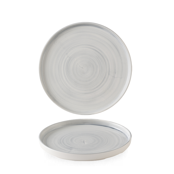 STONECAST CANVAS GREY  WALLED PLATE 6.3" BOX 6