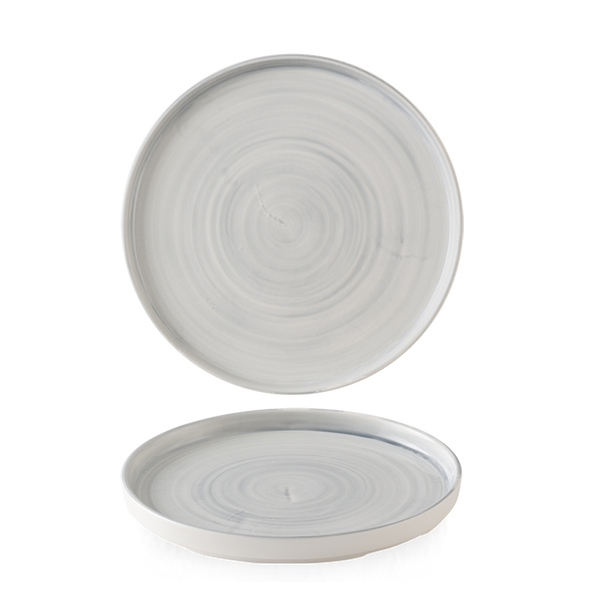 STONECAST CANVAS GREY  WALLED PLATE 8.25" BOX 6