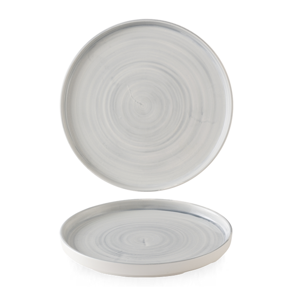 STONECAST CANVAS GREY  WALLED PLATE 10 2/8" BOX 6