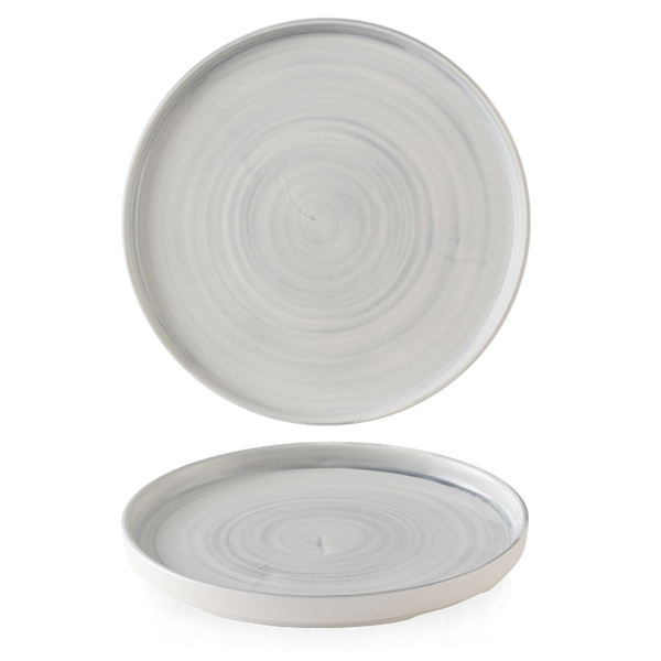 STONECAST CANVAS GREY  WALLED PLATE 11" BOX 6