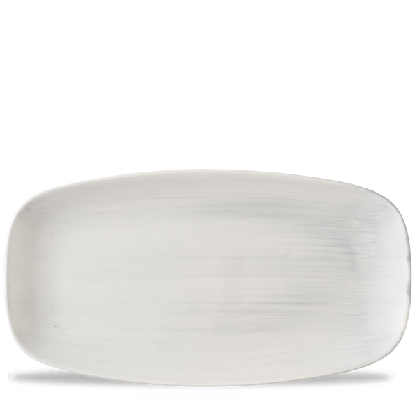 STONECAST CANVAS GREY  CHEFS OBLONG PLATE 13 7/8X7 3/8" BOX 6