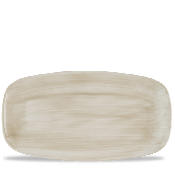 STONECAST CANVAS NATURAL  CHEFS OBLONG PLATE 13 7/8X7 3/8" BOX 6