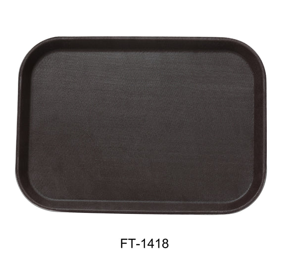 Yanco Serving Trays Plastic 18" X 14" SERVING TRAY FIBER GLASS BROWN