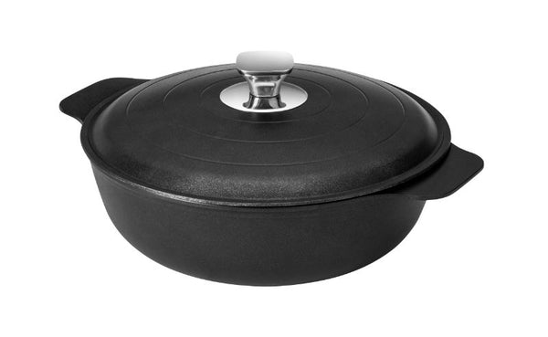 Cooklite™ Black,Cast Aluminum Coated Casserolw with Lid - 2 QT, 1 EA