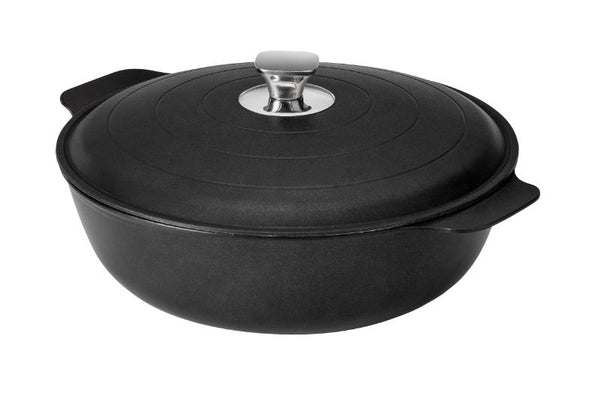 Cooklite™ Black,Cast Aluminum Coated Casserole with Lid - 7 QT, 1 EA