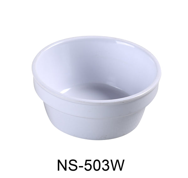 Yanco Nessico Melamine 3 7/8" X 1 1/2" SAUCE CUP/RAMEKIN 4 OZ WHITE