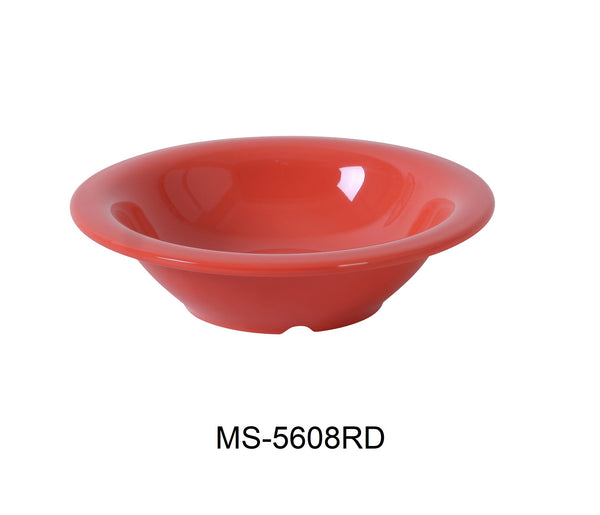 Yanco Milestone Melamine 6" X 1 1/2"H SALAD BOWL - 8 OZ ORANGE RED