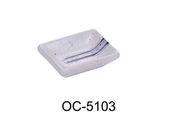Yanco Ocean Chinaware 3" X 2 1/4" RECTANGULAR SAUCE DISH 1 OZ