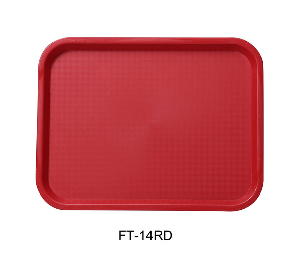 Yanco Serving Trays Plastic 14" X 10" FAST FOOD TRAY RED