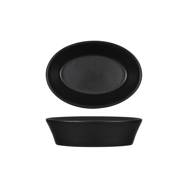 Tuxton Oval Baker 10 oz Forge Matte Black