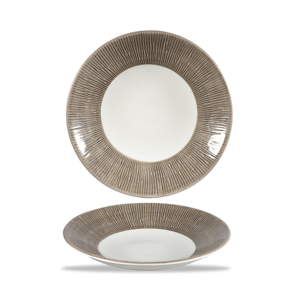 Bamboo Spinwash Dusk  Deep Coupe Plate 9 7/8"  Box 12