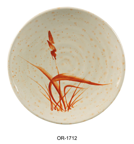 Yanco Orchis Melamine 12" ROUND PLATE GOLD ORCHIS