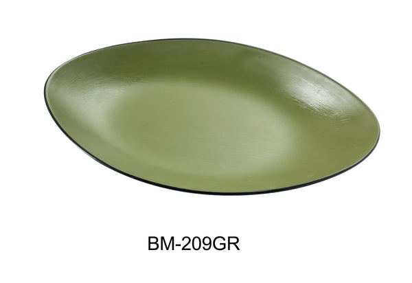 Yanco Birmingham Melamine 9 5/8" X 6"X1" DEEP OVAL PLATE - GR