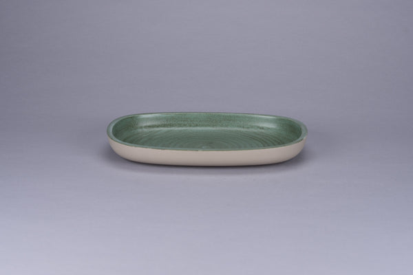 Selva Additions OVAL FLAT PLATE, 10.3" DARK GREEN