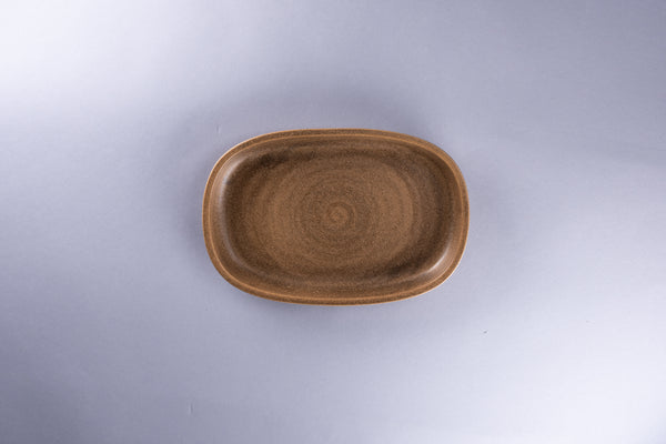 Selva Additions OVAL FLAT PLATE, 8.8" AUTUMN BROWN