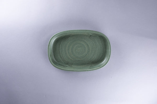 Selva Additions OVAL FLAT PLATE, 8.8" DARK GREEN