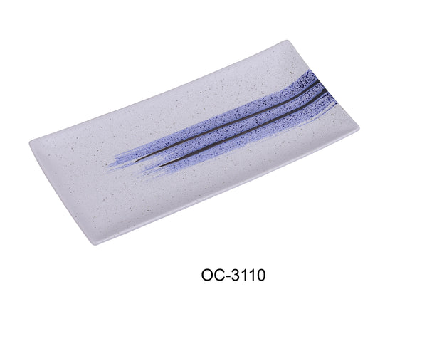 Yanco Ocean Chinaware 10" X 4 1/4" RECTANGULAR SUSHI PLATE