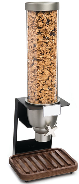 EZ-SERV® 1.3 Gal. 1-Container Tabletop Dispenser with Walnut Tray, 1 EA