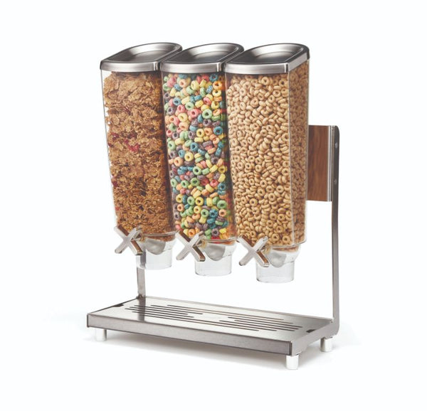 EZ-PRO™ 1.3 Gal. 3-Container Stainless Steel Tabletop Dispenser with Removable Catch Tray, 1 EA