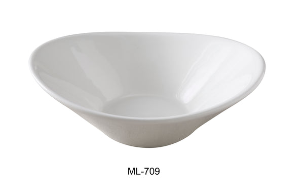 Yanco Main Land Chinaware 9" X 7 1/4" X 2 1/2" OVAL SALAD BOWL 22 OZ