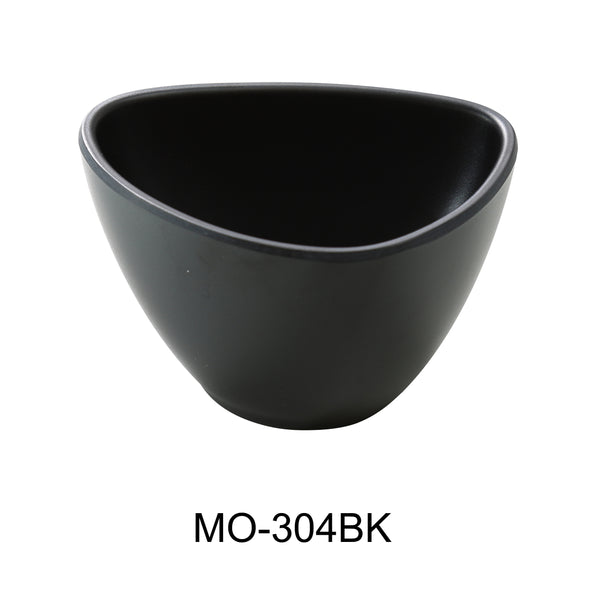 Yanco Moderne Melamine 4" X 3" X 2 1/4" TRIANGLE BOWL BLACK