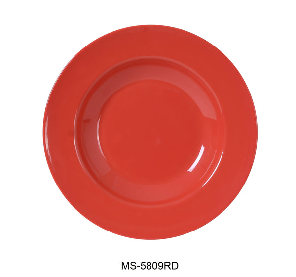 Yanco Milestone Melamine 9 1/4" X 1 1/4"H PASTA BOWL - 13 OZ ORANGE RED