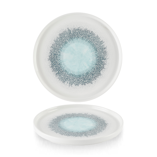 Studio Prints Fusion Aquamarine Chefs' Walled Plate 21cm 8 1/4" H: 2cm Box 6