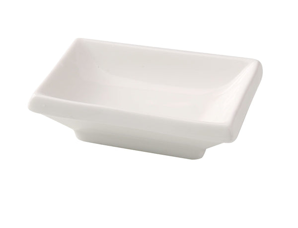 Yanco Fuji Chinaware 3 3/4" X 2 1/2" X 1" SAUCE DISH 1.5 OZ