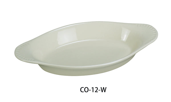 Yanco Accessories Chinaware 10"X5 3/8"X1 3/8" WELSH RAREBIT OVAL WHTIE 12 OZ