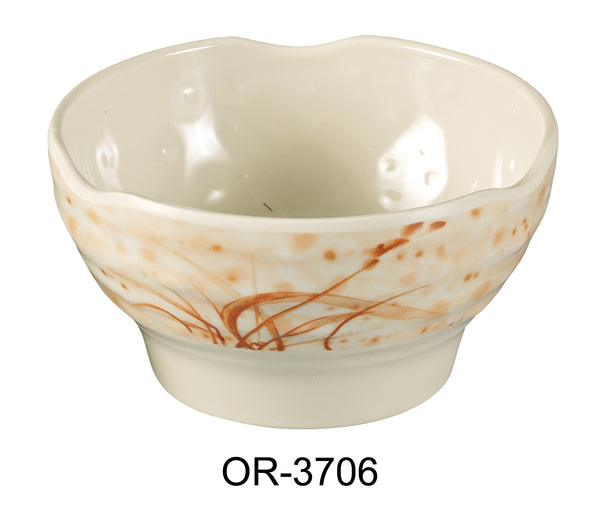 Yanco Orchis Melamine 5 1/2" RICE BOWL GOLD ORCHIS 14 OZ