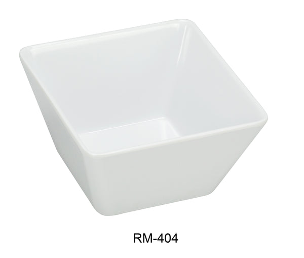 Yanco Rome Melamine 3 3/4" X 2 1/2"H SQUARE BOWL 10 OZ