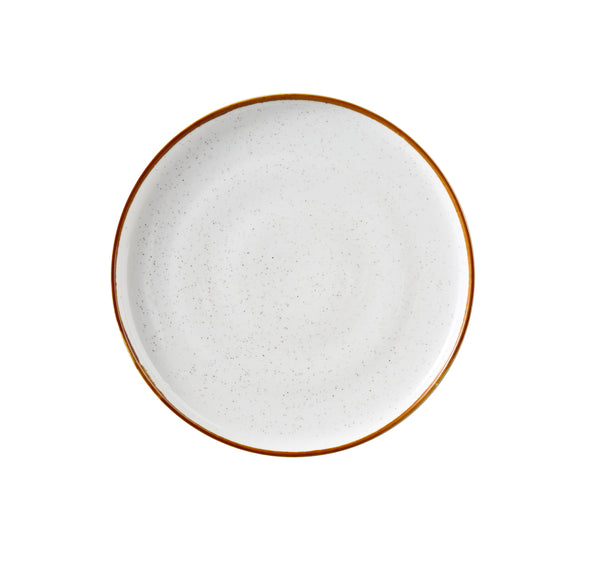 Yanco Glory Chinaware 9" X 1" ROUND PLATE WITH UP-RIGHT RIM