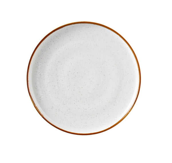 Yanco Glory Chinaware 10" X 1" ROUND PLATE WITH UP-RIGHT RIM